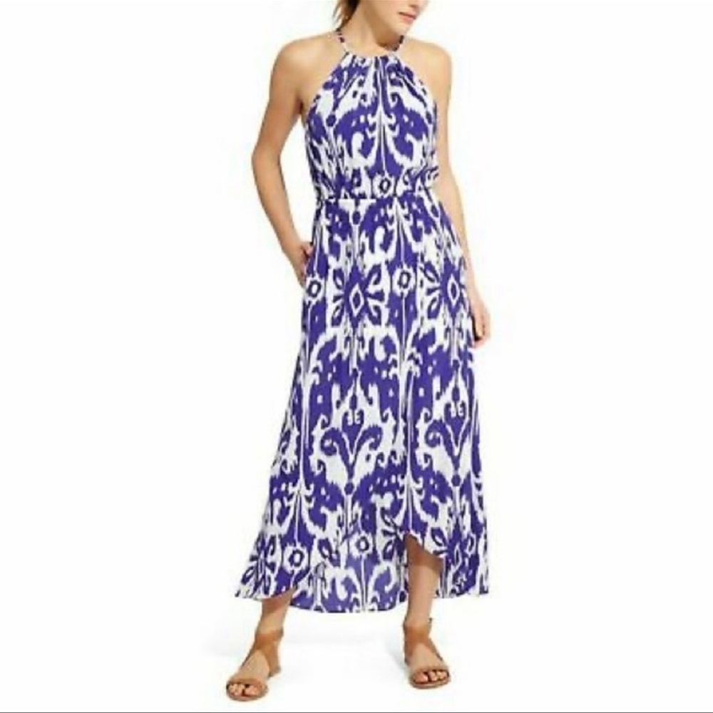 Athleta Cobalt Ikat maxi dress